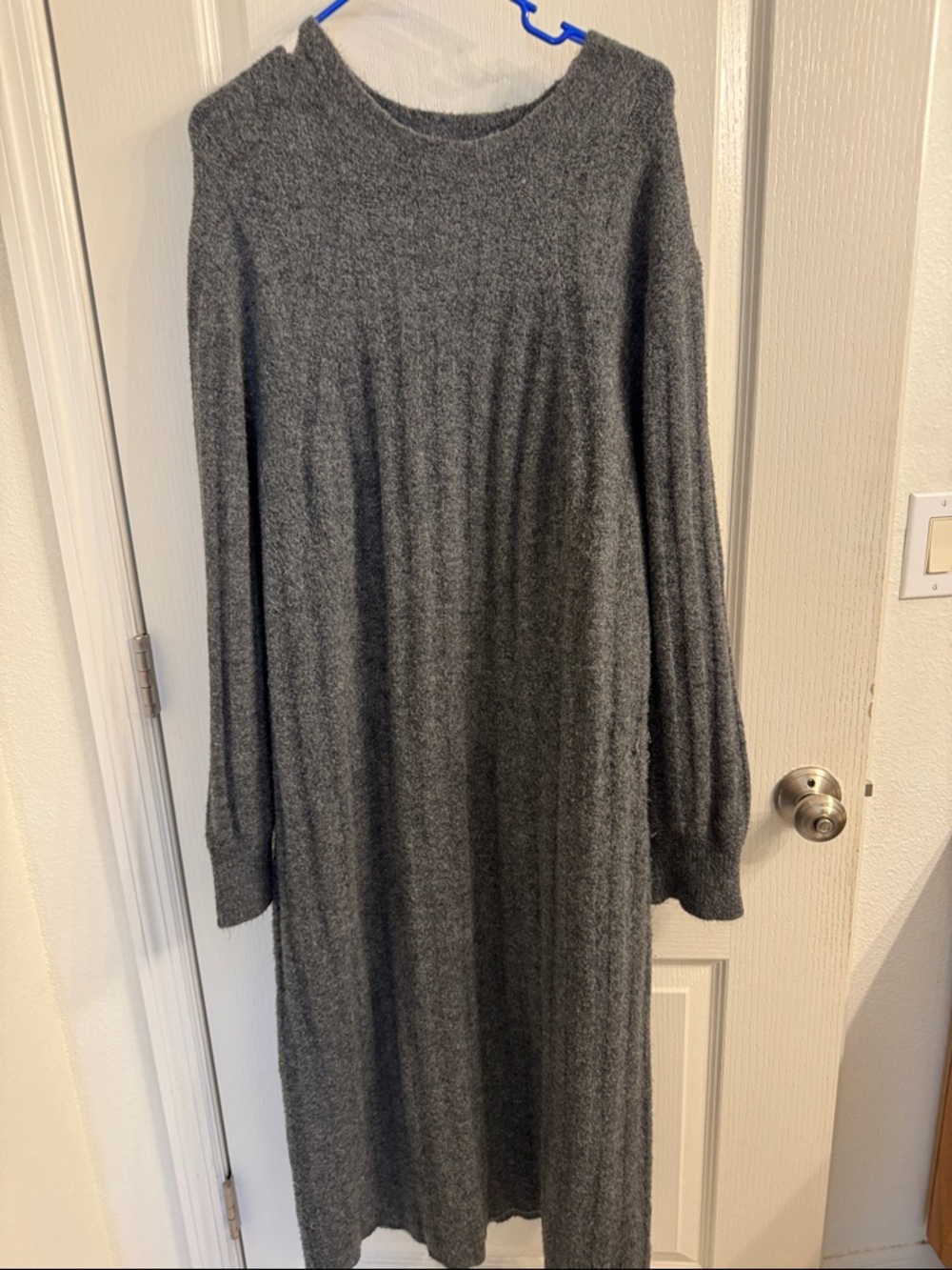 Target Gray Long Sleeve Knit Maxi Dress
